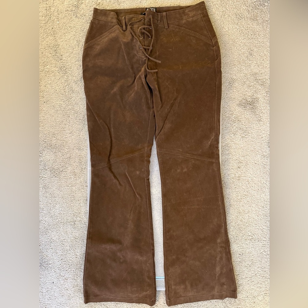 Urban Outfitters Ecote Chocolate Brown Suede Pants